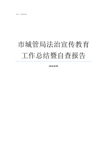 市城管局法治宣传教育工作总结暨自查报告