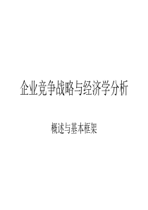 企业竞争战略与经济学分析