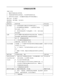 八年级生物生物进化的历程教案