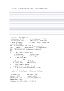 人教版七年级上册英语1-3单元知识点总结+练习