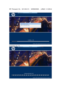 HP ProLiant DL  服务器系列 - WINDOWS 、LINUX 安装概述