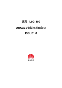 Oracle数据库基础知识 ISSUE1.0