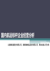 国内航运标杆企业经营分析