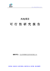 风电项目可行性研究报告