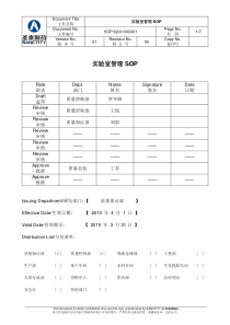 771、实验室管理SOP