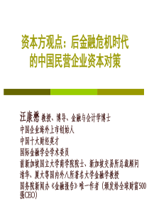 后金融危机时代中国企业对策分析研究