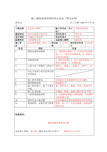 施工现场质量管理检查记录表(填写范例)