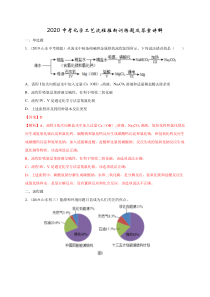 2020中考化学工艺流程推断训练题及答案讲解