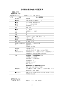 学校机房采购电脑的配置要求