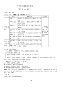 八年级下册物理导学案(力)