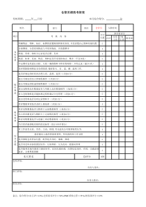 仓管员绩效考核表范本