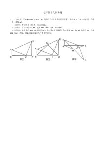 七年级下几何专题提高培优试题