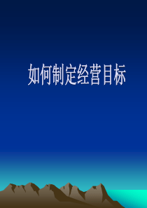 如何制定经营目标（PPT31页)