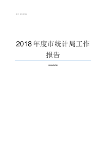 2018年度市统计局工作报告2018统计公报