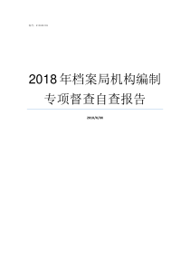 2018年档案局机构编制专项督查自查报告2018年乡镇内设机构