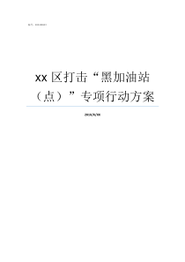 xx区打击黑加油站点专项行动方案关于打击黑加油站的开展情况