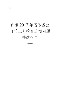 乡镇2017年省政务公开第三方检查反馈问题整改报告