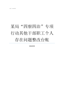 某局四察四治专项行动其他干部职工个人存在问题整改台账专项巡察作为巡察