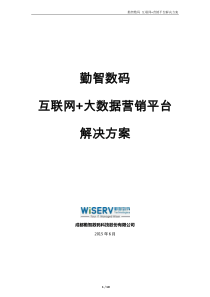 勤智-互联网+大数据营销平台解决方案