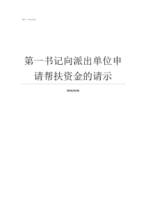 第一书记向派出单位申请帮扶资金的请示桥东区副书记申