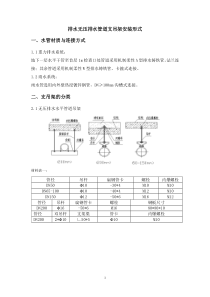 排水无压排水管道支吊架安装形式