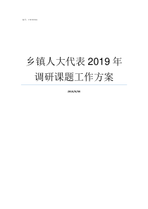 乡镇人大代表2019年调研课题工作方案2019天津人大代表名单