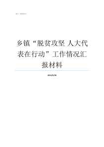 乡镇脱贫攻坚nbsp人大代表在行动工作情况汇报材料