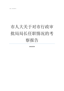 市人大关于对市行政审批局局长任职情况的考察报告市人大怎么样