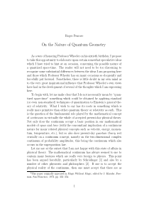 (R. Penrose)On The Nature Of Quantum Geometry