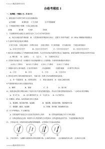 上海生物合格考模拟word版本