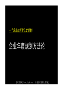 麦肯锡企业年度规划方法论