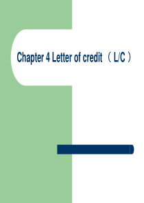 Chapter 4 Letters of Credit