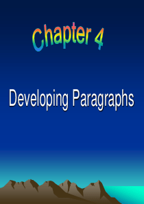 chapter four developing paragraphs