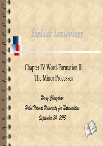 Chapter IV Word-Formation (II)