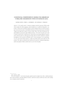 CONDITIONAL INDEPENDENCE MODELS FOR SEEMINGLY UNRE