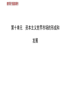 2014届高考历史一轮复习课件第十单元资本主义世界市场的形成和发展(必修二)