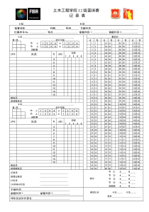 国际篮球联合会记录表