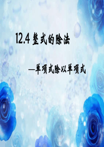 12.4.2整式的除法(多项式除以单项式)华师版