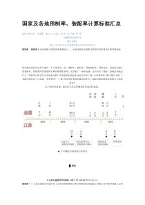 国家及各地预制率、装配率计算标准汇总