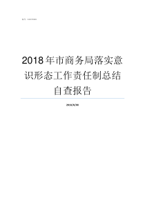 2018年市商务局落实意识形态工作责任制总结自查报告