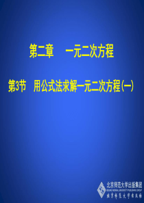 2.3 用公式法求解一元二次方程演示文稿