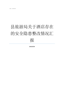 县旅游局关于酒店存在的安全隐患整改情况汇报隐患整改