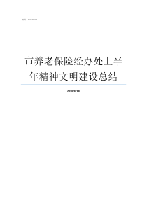 市养老保险经办处上半年精神文明建设总结西安市养老保险经办处