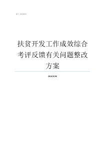 扶贫开发工作成效综合考评反馈有关问题整改方案