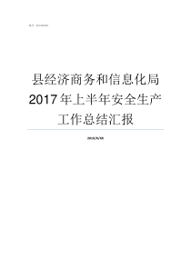 县经济商务和信息化局2017年上半年安全生产工作总结汇报文成县经济商务和信息化局