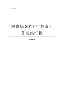 粮食局2017年禁毒工作总结汇报