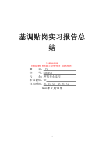 基调贴岗实习报告总结