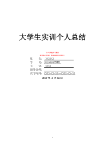 大学生实训个人总结实训总结万能版2000字大学生实训个人总结