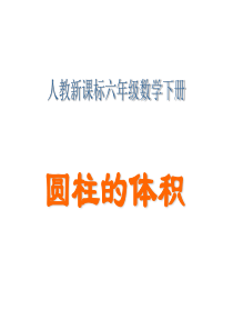 2.4.人教版六年级数学下册《圆柱的体积》