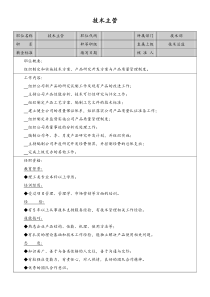 技术主管岗位说明书doc